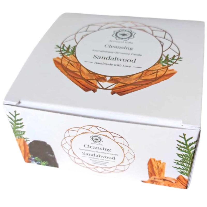 Bougie Green Tree 'Nettoyage' Tourmaline Noire + Santal 70g – Image 2