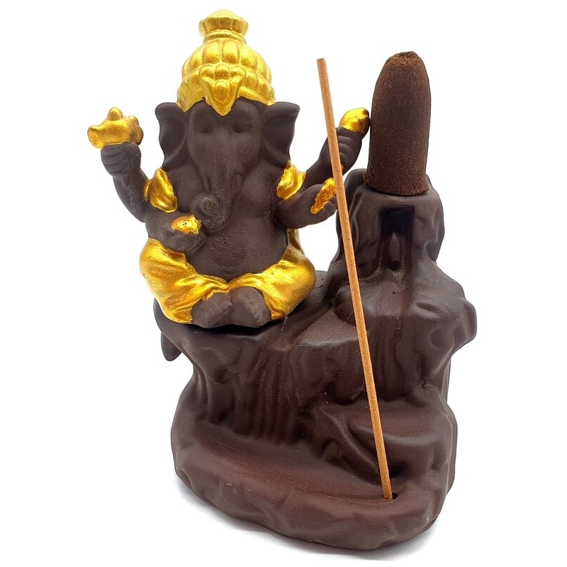 Porte-Encens Backflow Ganesh 14cm